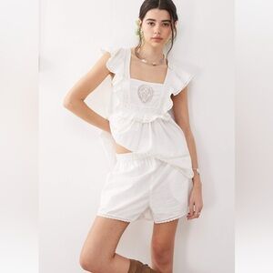 Reclaimed Vintage Lace Trim Shorts